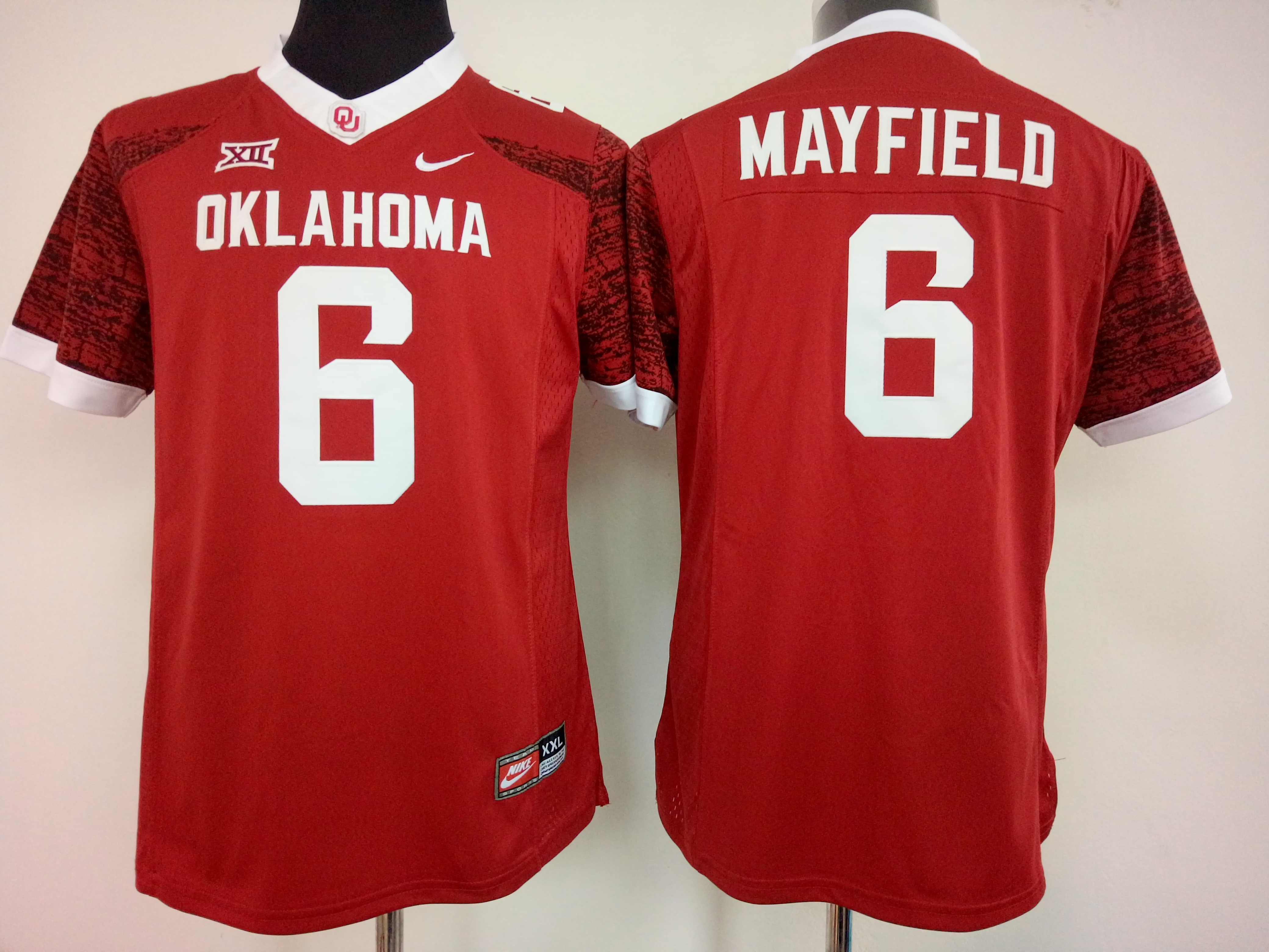NCAA Womens Oklahoma Sooners Red #6 Mayfield jerseys